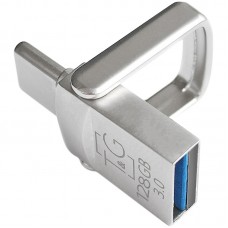 Флешка 2-сторонняя металлическая T&G Metal series 104 128 GB USB-A + Type-C