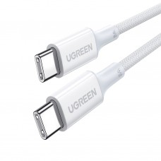Кабель 5 ампер скоростной UGREEN US557 USB-C - USB-C 100W 1 метр белый