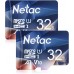 Карты памяти - набор из 2 штук - Netac microSD 32 GB (A1 U1 V10 P500)