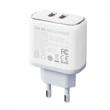 Зарядное устройство - блок - адаптер питания Ldnio A2528C 35w 2 порта USB-C белое