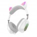 Наушники беспроводные HOCO ESD13 Skill cat ear BT с ушками кота белые