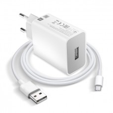 Комплект быстрой зарядки для телефона Xiaomi 18W блок и кабель USB - USB-C