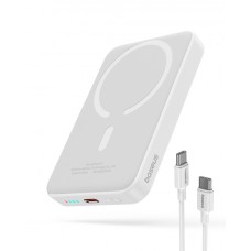 Портативное беспроводное ЗУ - внешний аккумулятор Baseus Magnetic Mini 20W 10000 mAh (PPCX070002) белый