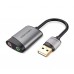 Внешняя звуковая карта - адаптер Vention USB External Sound Card 15 см Metal Type (CDKHB)