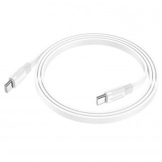 Кабель плоский Borofone BX89 Union Type-C to Type-C 60W 1m белый с серым