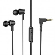 Наушники с плоским кабелем HOCO M86 Oceanic universal earphones with mic черные