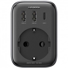 Адаптер зарядный - блок питания UGREEN CD314 30W Outlet Extender 3 выхода (2A1C)