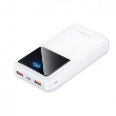 Внешний аккумулятор - УМБ Vention 20000mAh Power Bank (Micro-USB + USB-C + USB-A + USB-A) 22.5W с дисплеем бел