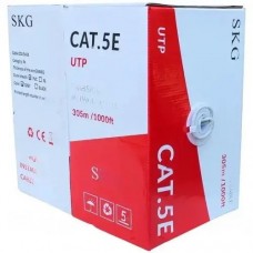 Кабель витая пара SKG UTP Cat.5e CCA 4*2 0.51 305м серый