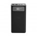 Внешний аккумулятор Power bank XO PR124 40000 мАч с быстрой зарядкой и фонариком черный