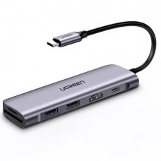 Порт-репликатор (хаб) Ugreen 70411 6-in-1 док-станция HDMI 2*USB3.0 TF PD 100W