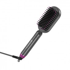 Утюжок выпрямитель волос с дисплеем HOCO HP44 Electric straightening hair comb розовый