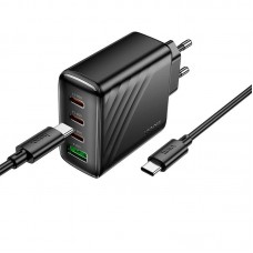Зарядное устройство - адаптер питания с кабелем C-C - HOCO CS27A Supply charger 67W 4 порта