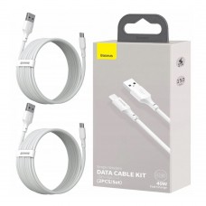 Кабели комплект 2 штуки - Baseus Usb to Type-C - Simple Wisdom Data Cable Kit набор 2 кабеля 5А 1.5m