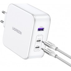 Зарядный комплект - блок и кабель Ugreen CD289 140W 3 выхода (15339) белый