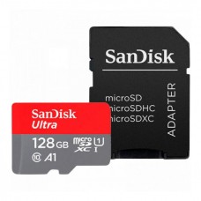 Карта памяти microSDXC - SanDisk Ultra 128Gb class 10 A1 (140Mb/s) (adapter SD) SDSQUAB-128G-GN6MA