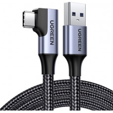 Кабель угловой Ugreen US385 USB-A - USB-C 3.0 90-Degree Angled (20299) черный