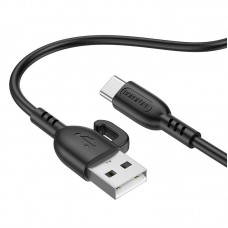 Кабель прочный Borofone BX91 USB - USB-C с поддержкой быстрой зарядки 3А черный