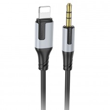 Кабель - адаптер переходник Lightning to Mini Jack 3.5 mm BOROFONE BL19 черный 1 метр