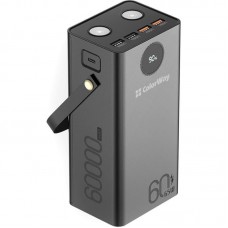 Внешний аккумулятор портативная батарея 60000 mAh ColorWay 65 Вт 4xUSB черная