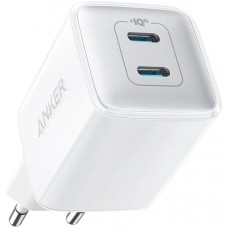 Зарядное устройство - блок питания ANKER PowerPort 521 Nano Pro Power IQ 2 выхода Type-C белое (A2038G21)