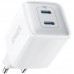 Зарядное устройство - блок питания ANKER PowerPort 521 Nano Pro Power IQ 2 выхода Type-C белое (A2038G21)