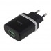 Блок питания быстрой зарядки - сетевой адаптер Hoco C12Q 18w 1 USB-A AFC FCP черный