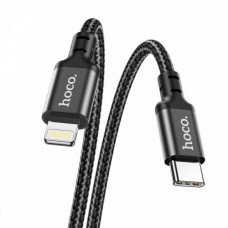 Кабель HOCO X14 Type-C - Lightning 3 метра нейлоновая оплетка черный (6931474760692)