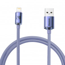 Кабель Baseus Crystal Shine USB - IPhone (Lightning) 1.2 метра фиолетовый CAJY000005