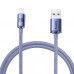 Кабель Baseus Crystal Shine USB - IPhone (Lightning) 1.2 метра фиолетовый CAJY000005