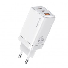 Зарядное устройство 3 порта Usams US-CC180 triple GaN 1A + 2C 65W 5A белое
