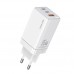 Зарядное устройство 3 порта Usams US-CC180 triple GaN 1A + 2C 65W 5A белое
