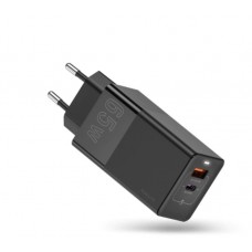 Сетевой адаптер питания - ЗУ Kuulaa 65W GaN KL-CD20 2 выхода USB + Type-C черный