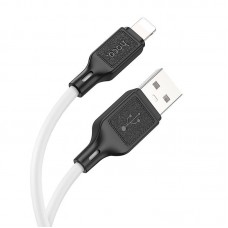 Кабель USB - Lightning силиконовый Hoco Cool silicone cable X90 1 метр белый