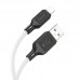 Кабель USB - Lightning силиконовый Hoco Cool silicone cable X90 1 метр белый