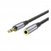Кабель переходник Hoco UPA20 3.5mm мама - Mini-jack 3.5 mm папа 1 метр черный