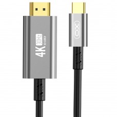 Кабель XO GB019 адаптер переходник Type-C to HDMI 4K 2 метра серый
