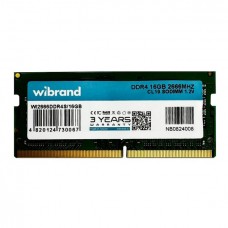 Память оперативная для ноутбуков SODIMM DDR4 Wibrand 16GB 2666MHz WI2666DDR4S/16GB
