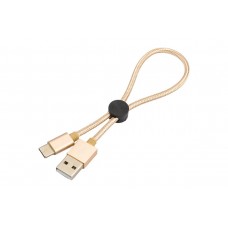 Кабель Hoco X35 cool 25 cm USB to Type-C - короткий - золотистый