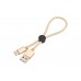 Кабель Hoco X35 cool 25 cm USB to Type-C - короткий - золотистый