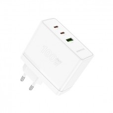 Адаптер питания 3 порта (выхода) BOROFONE BN11 Imperial PD100W three-port (2C1A) белый