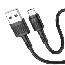 Кабель Micro-USB усиленный HOCO X83 Victory 1 метр черный (6931474770882)