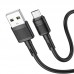 Кабель Micro-USB усиленный HOCO X83 Victory 1 метр черный (6931474770882)