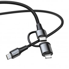 Кабель BASEUS Combo twins 2-in-1 Type-C to Type-C and Lightning 1 метр (CATLYW-01)