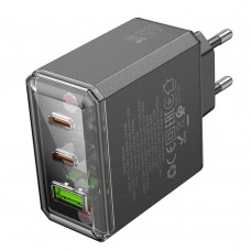 Адаптер - блок питания сетевой BOROFONE BAS34A 3 выхода 2c1a 65 ватт