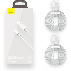 Кабели комплект 2 штуки - Baseus Usb - iPhone - Simple Wisdom набор TZCALZJ-02