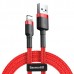 Кабель Baseus Cafule USB - Lightning 1 метр CALKLF-B09 красный