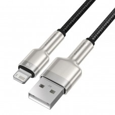 Кабель металлические штекеры BASEUS Cafule Metal USB - Lightning 25 см (CALJK-01) черный