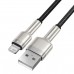 Кабель металлические штекеры BASEUS Cafule Metal USB - Lightning 25 см (CALJK-01) черный