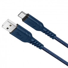 Кабель плетеный HOCO X59 Victory charging data cable USb - Type-C 1m синий